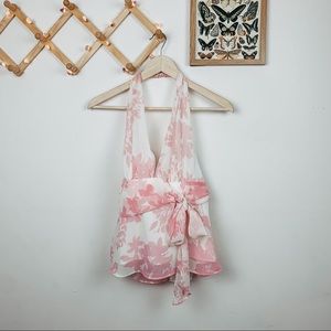 🌼 david’s bridal summer formal chiffon halter 🌼